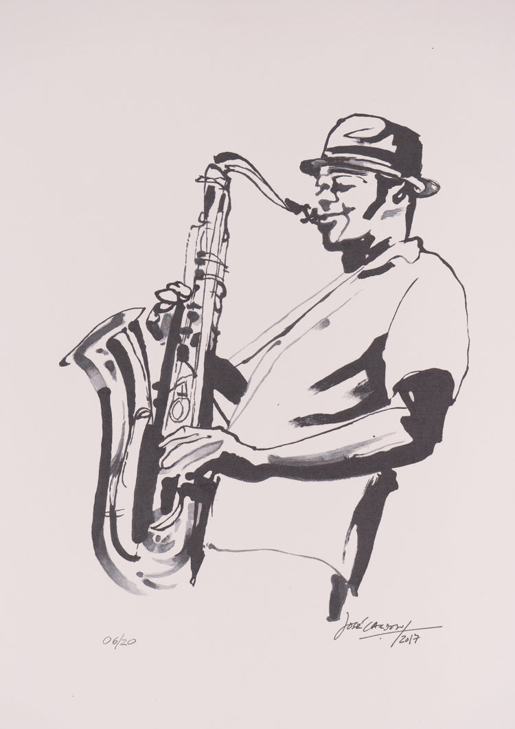 Playing Saxophone