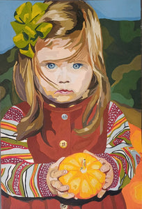 Kid with Pumpkin