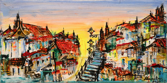 Sunset Over Stairs