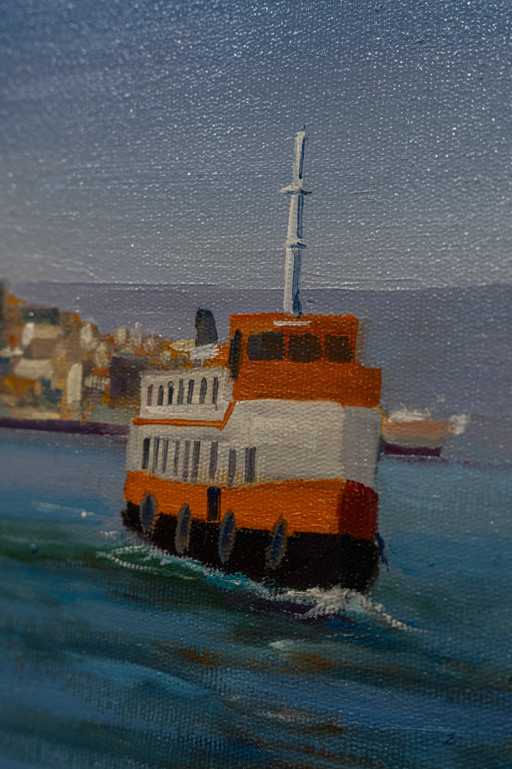 Ferry Boats Crossing the Tagus River I