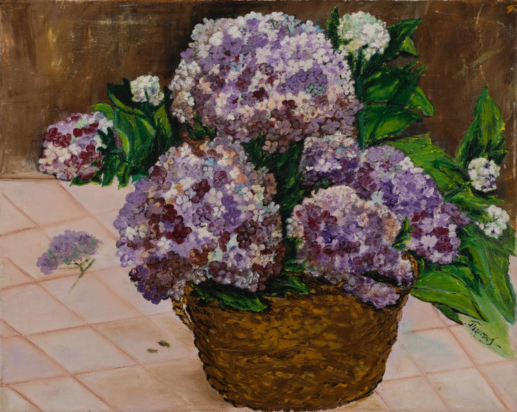 Hydrangeas in a Basket