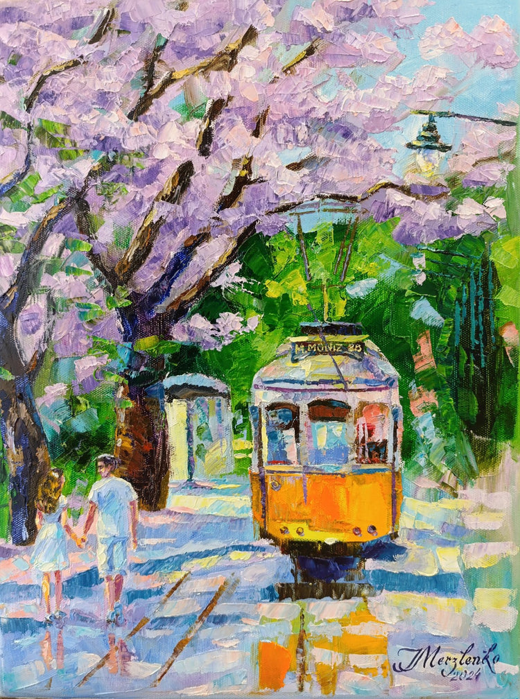 Blossoms and Tram