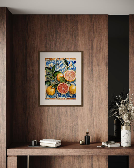Portuguese Harvest on Azulejo Time – Oranges and Grapefruit