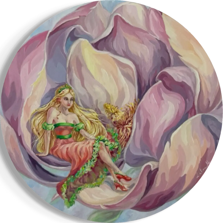 Thumbelina in a flower