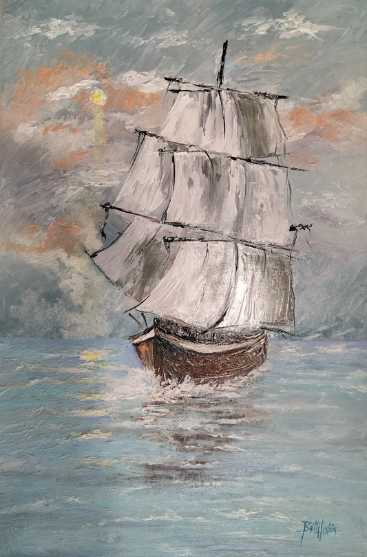 Sailing Ship At Sea